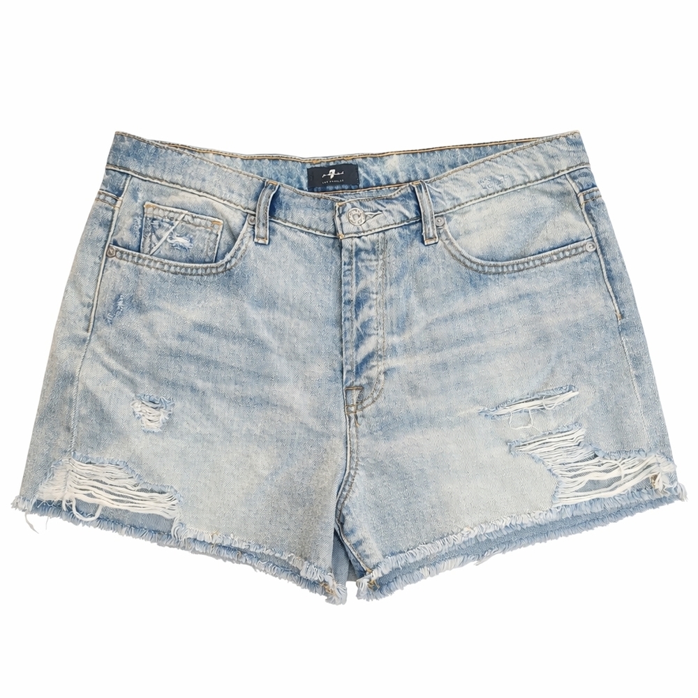 7 For All Mankind Light Blue Jean Shorts